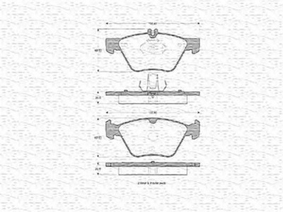 MAGNETI MARELLI 363702160401 -  Комплект тормозных колодок, дисковый тормоз